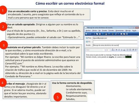 Como Redactar Un Correo Electronico Formal Ejemplos Printable