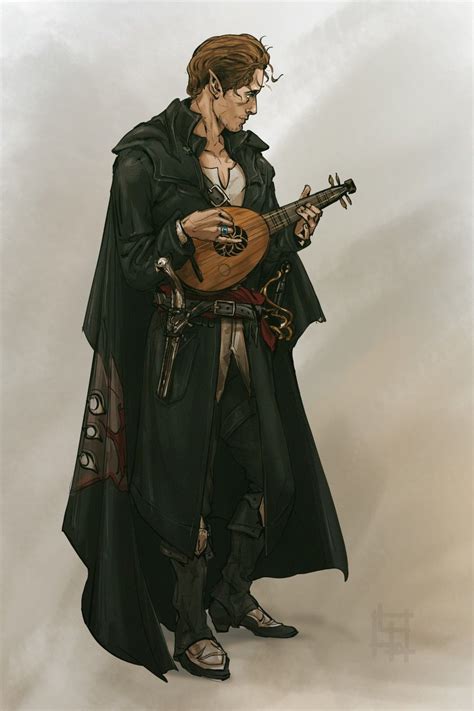 Elven Bard By Alena YMhin Dungeons And Dragons Characters Bard