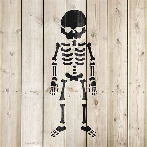 Skeleton Stencil Reusable Diy Craft Stencils Of A Skeleton Etsy