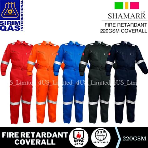 Shamarr Fire Retardant Coverall Frc Sirim Nfpa2112 Frc Ppe Safety