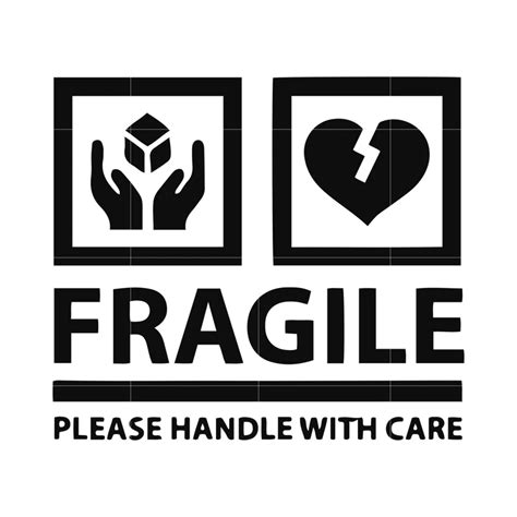 Fragile Please Handle With Care Svg Dxfepspng Digital File Fragile
