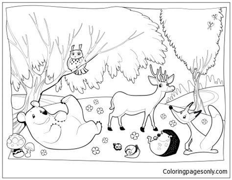 Forest Animal 1 Coloring Page Free Printable Coloring Pages