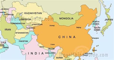 Asian Countries Map Asia Map China Russia India Japan