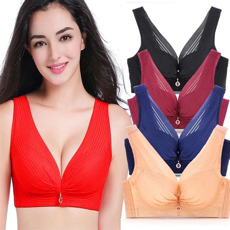 Women Vest Bra Brassiere Wire Free Large Size C D E Cups 34 36 38 40 42 44 46 48 50 52 Sexy Push