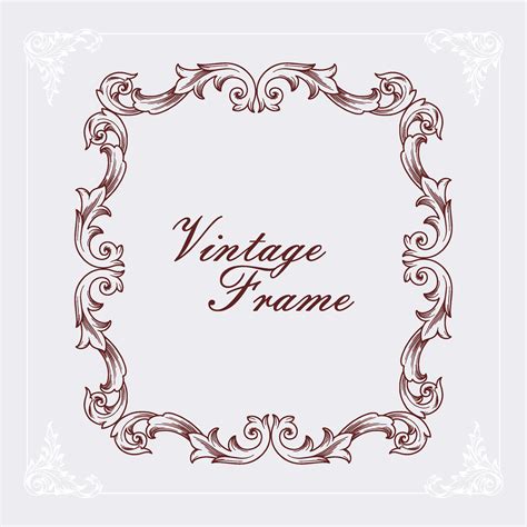 Vintage Frame Engraved 1227379 Vector Art At Vecteezy