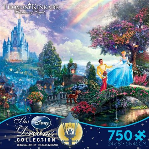 Ceaco thomas kinkade the disney dreams collection 4 in 1 multipack aladdin, winnie the pooh, beauty & the beast, the little mermaid jigsaw puzzles, (4) 500 pieces. Thomas Kinkade The Disney Dreams Collection: Cinderella ...