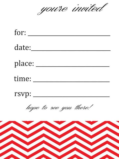 Free printable birthday invitation templates. Items similar to General/Blank Chevron Birthday or Party ...