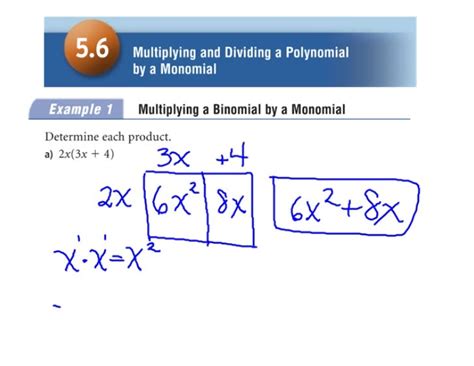 Multiplying Binomial By Monomial