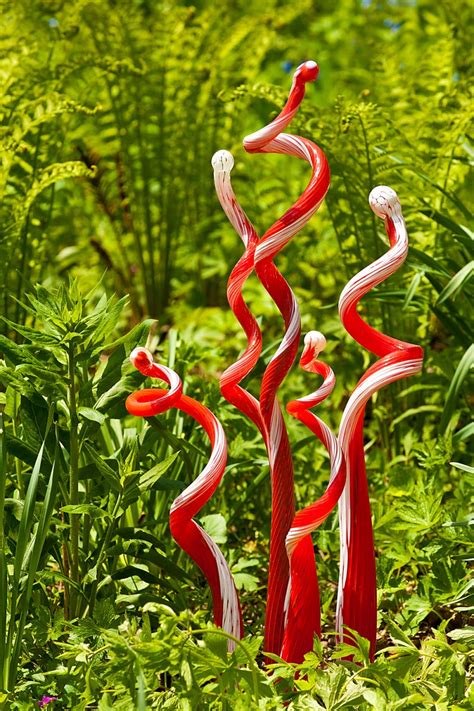 Blown Glass Garden Art Free Shipping 5 Sprouts Etsy