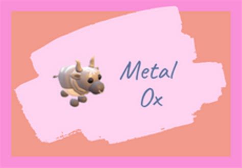 Whats A Metal Ox Worth In Adopt Me Adopt Me Trade Checker