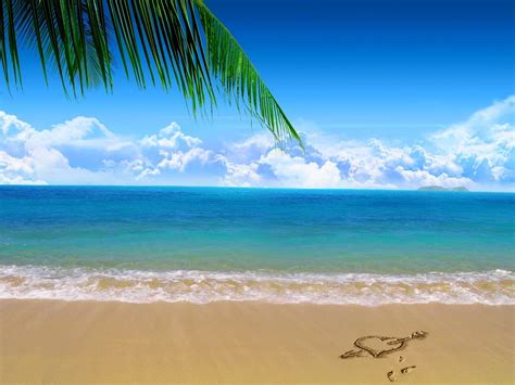 Blue Beach With White Clouds And Blue Sky Background Hd Wallpaper My Xxx Hot Girl