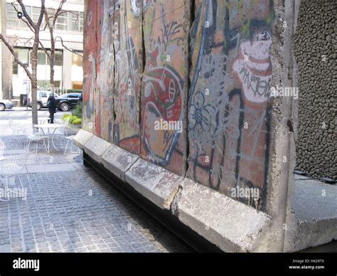 The Usa New York City 53rd Street Berlin Wall Detail North America