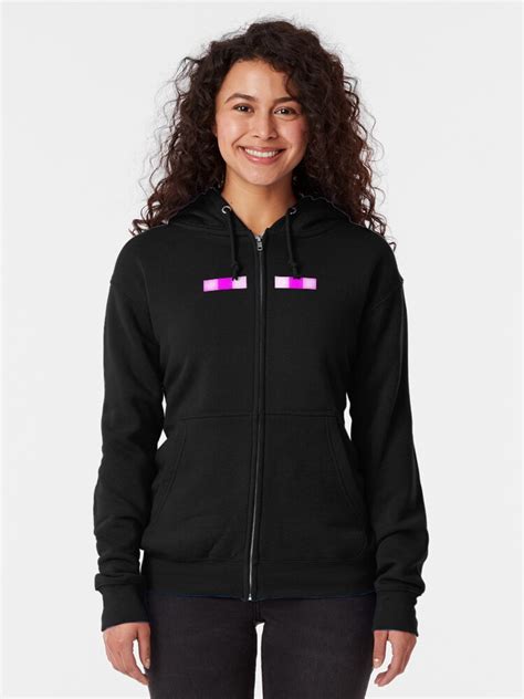 Enderman Zipped Hoodie By Trinity Off Redbubble