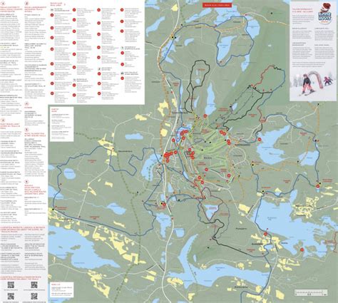 Cross Country Skiing Trail Map Ruka Kuusamo Nordic Trail Map