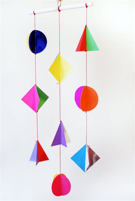 Geometric Mobile Creative Activities For Kids Crafts For Kids To Make