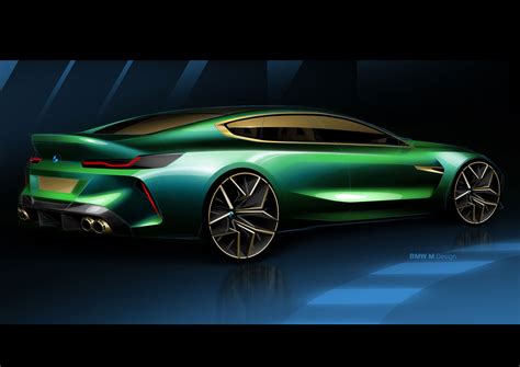 Bmw Concept M8 Gran Coupe Design Sketch Render Car Body Design