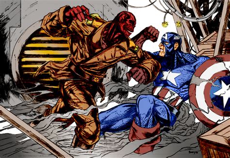 Captain America Vs Red Skull By Deathpiece On Deviantart