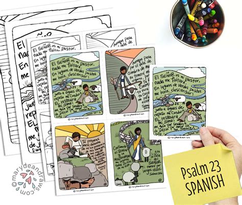 Matthew 6:33 kjv niv nvi (spanish) but seek ye first the kingdom of heaven. Printable Bible Verse Coloring Pages + Cards: PSALM 23 ...