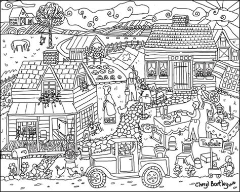 Tag Sale Old Farm Canada Flag Coloring Design Farm Coloring Pages