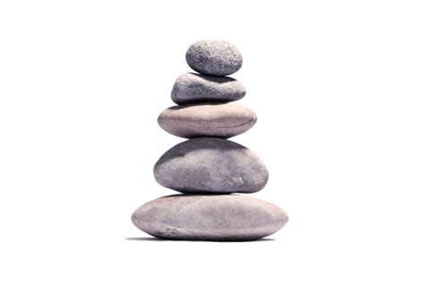 Stack Of Volcanic Pebbles Isotaded On White With Clipping Path Stock