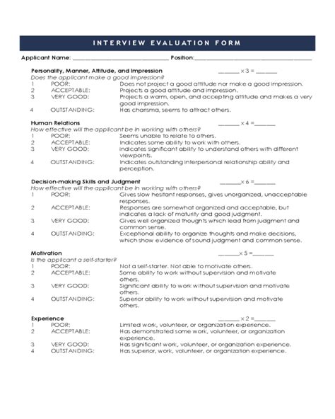 2022 Employee Interview Form Fillable Printable Pdf Forms Handypdf Images
