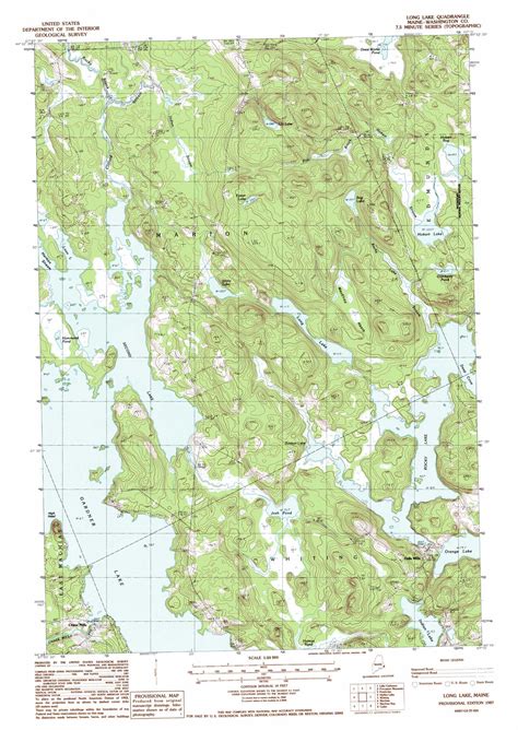Long Lake Topographic Map Me Usgs Topo Quad 44067g3