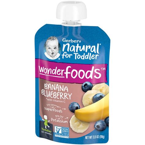 Gerber Natural For Toddler Banana Blueberry Baby Food 35 Oz Delivery