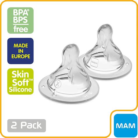 buy mam bottle nipples extra fast flow nipple level 4 set of 2 for 6 months skinsoft
