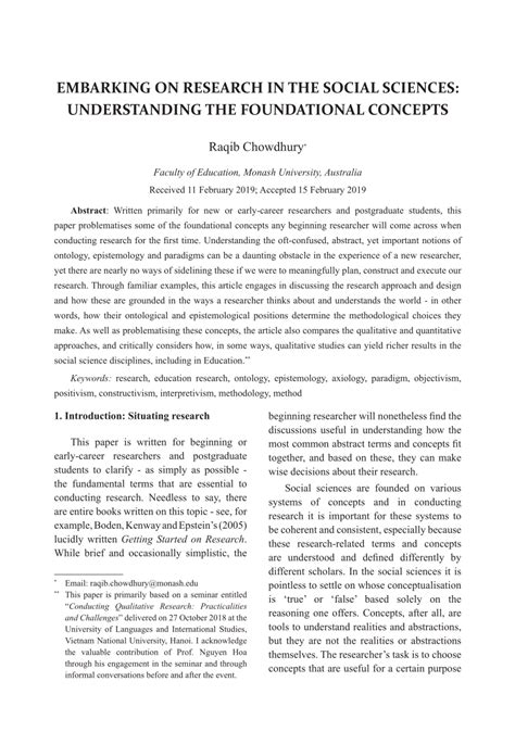 Assignment 1 (8%) select a topic of inquiry. (PDF) EMBARKING ON RESEARCH IN THE SOCIAL SCIENCES ...