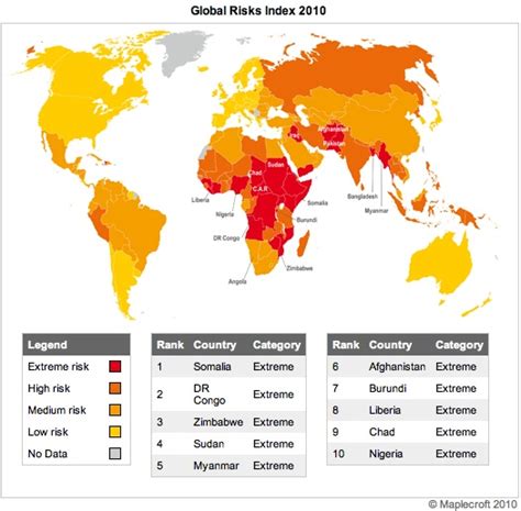 The Most Hazardous Countries For Business Risk Management Monitor