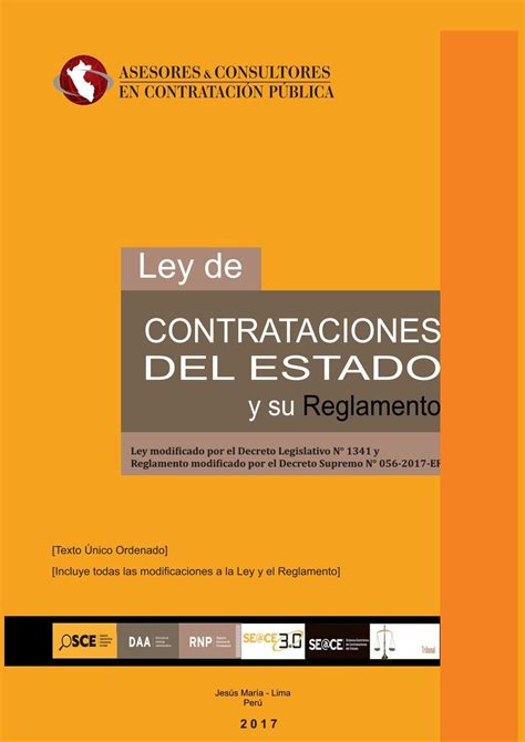 Ley De Contrataciones Del Estado Vigente Del 03 04 2017 By