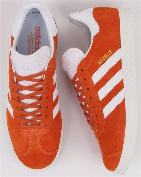 Adidas Gazelle Classic Trainers Orangewhite 80s Casual Classics