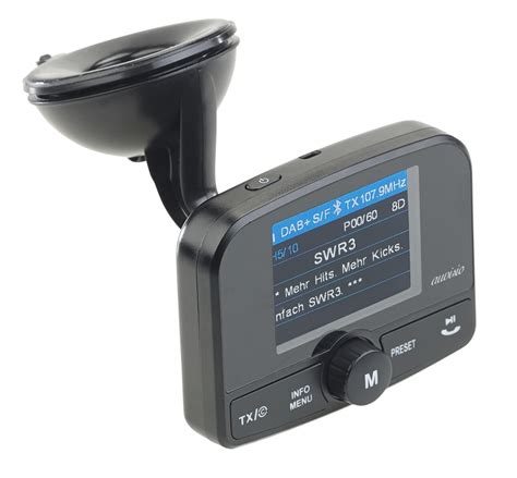 Fmx 640 Dab Auvisio Kfz Dab Dab Empfänger Fm Transmitter Bluetooth Und Freisprech Funktion