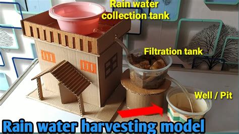 Rain Water Harvesting Working Model With Beautiful House School Project Of Rain Water