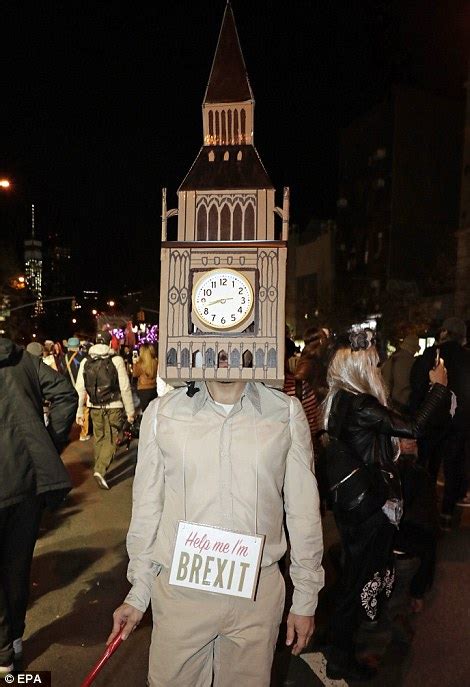 new york halloween parade shows off the city s scary side daily mail online
