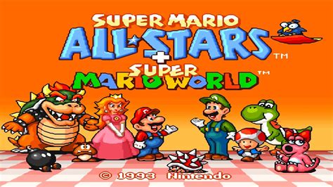 Super Mario All Stars Hd Intro Title Screen And In Game Youtube