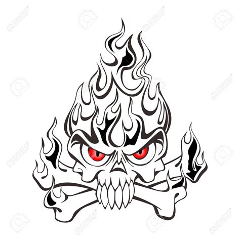 Fire Skull Drawing At Getdrawings Free Download