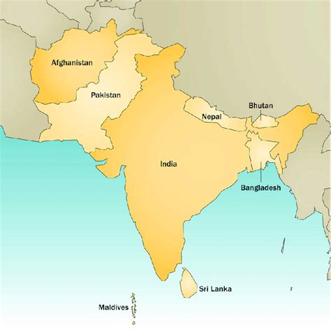 South Asian World Map