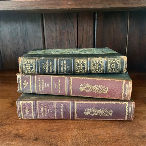 Antique Leather Bound Book The Waverly Novels Vol X By Sir Etsy