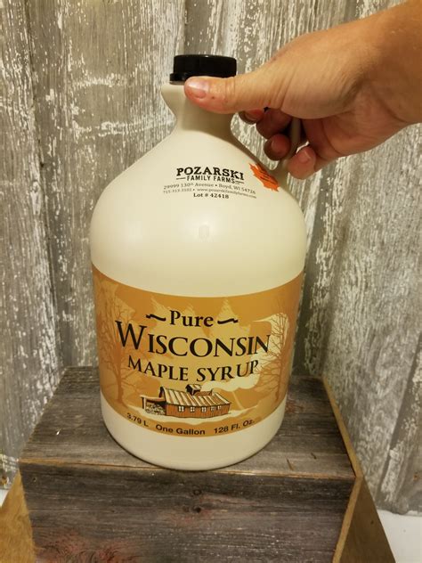2018 Pure Wisconsin Maple Syrup Gallon