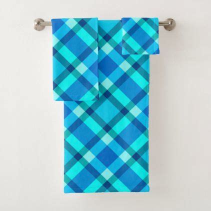 Shop bath towels at burkes outlet for a wide selection of towels in a variety colors, all at prices you'll love. Large Modern Plaid, Cobalt Blue, Aqua & Turquoise Bath ...