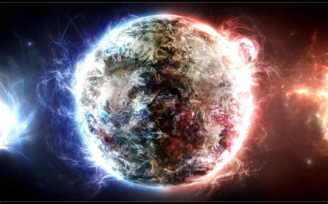Outer Space Planets Earth Digital Art Wallpaper 2560x1600 16531