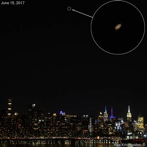 Saturn Shines Above New York City On Opposition Day Photo Space