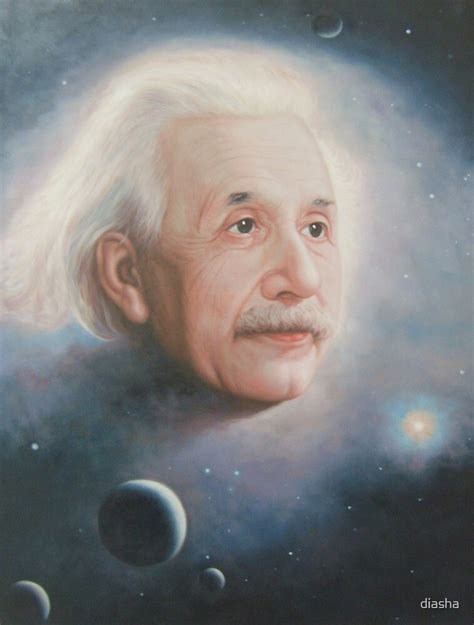 Albert Einstein Oil Painting Portrait By Diasha Redbubble