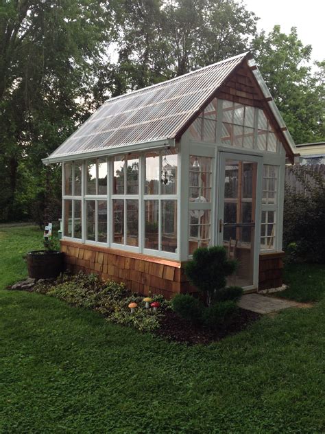 This Is A 7 X12 Greenhouse I Made Out Of Old Windows From My Home I Used Poly Carbonate