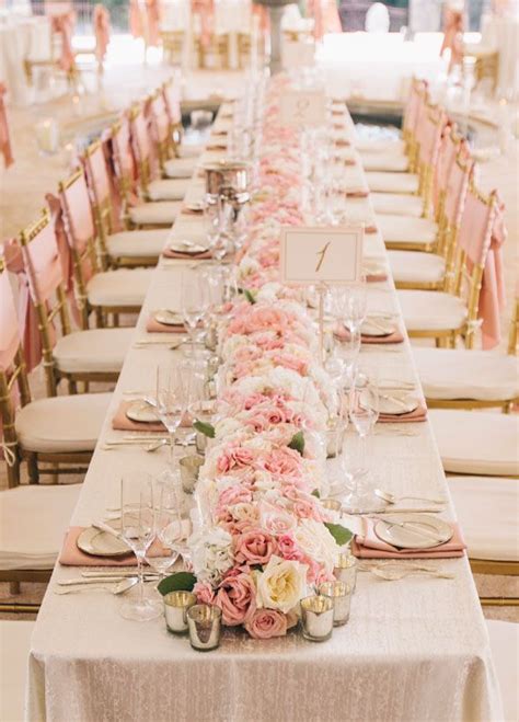 Pink Texas Estate Wedding Pink Wedding Centerpieces Rose Gold