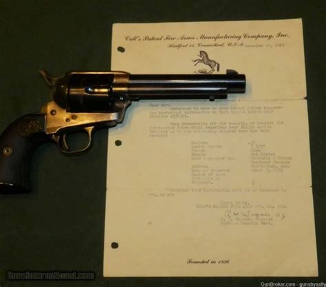 Important 1 Of 25 Colt Saa In 38 Special With Colt Archives Letter