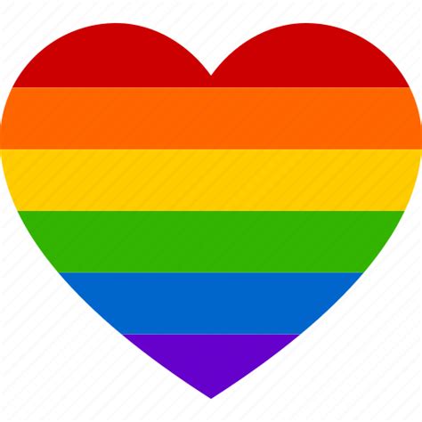 gay heart homosexual lesbian love marriage rainbow icon