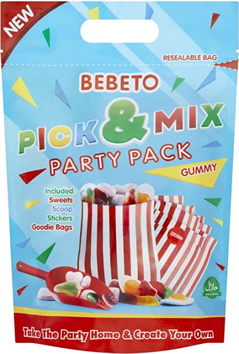 Bebeto Pick And Mix Party Pack Contains Chewy Gummy Sweets Mini