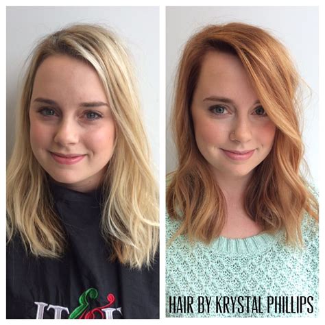 Before And After From Light Blonde To Strawberry Blonde
